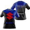 PREMIUM GIFT - CUSTOM NAME - SUZUKI - BLUE - T-SHIRT
