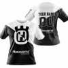 PREMIUM GIFT - CUSTOM NAME - HUSQVARNA - WHITE - T-SHIRT