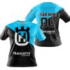 PREMIUM GIFT - CUSTOM NAME - HUSQVARNA - SKY BLUE - T-SHIRT