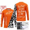 TOO FAST TO LIVE TOO YOUNG TO DIE - LIMITED EDITION - CUSTOM NAME - ALPINESTARS - ORANGE - JERSEY