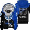 PREMIUM GIFT - CUSTOM NAME - YAMAHA - BLUE - FLEECE ZIP HOODIE