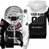 PREMIUM GIFT - CUSTOM NAME - TROY LEE DESIGNS - WHITE - FLEECE ZIP HOODIE