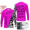 TOO FAST TO LIVE TOO YOUNG TO DIE - LIMITED EDITION - CUSTOM NAME - ALPINESTARS - PINK - JERSEY