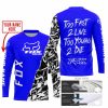 TOO FAST TO LIVE TOO YOUNG TO DIE - LIMITED EDITION - CUSTOM NAME - FOX RACING - BLUE - JERSEY