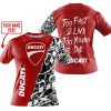 TOO FAST TO LIVE TOO YOUNG TO DIE - LIMITED EDITION - CUSTOM NAME - DUCATI - RED - T-SHIRT