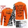 TOO FAST TO LIVE TOO YOUNG TO DIE - LIMITED EDITION - CUSTOM NAME - FOX RACING - ORANGE - JERSEY