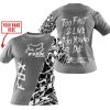 TOO FAST TO LIVE TOO YOUNG TO DIE - LIMITED EDITION - CUSTOM NAME - FOX RACING - GREY - T-SHIRT