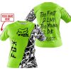 TOO FAST TO LIVE TOO YOUNG TO DIE - LIMITED EDITION - CUSTOM NAME - FOX RACING - GREEN 1 - T-SHIRT