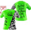 TOO FAST TO LIVE TOO YOUNG TO DIE - LIMITED EDITION - CUSTOM NAME - FOX RACING - GREEN - T-SHIRT