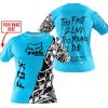 TOO FAST TO LIVE TOO YOUNG TO DIE - LIMITED EDITION - CUSTOM NAME - FOX RACING - SKY BLUE - T-SHIRT