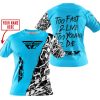 TOO FAST TO LIVE TOO YOUNG TO DIE - LIMITED EDITION - CUSTOM NAME - FLY RACING - SKY BLUE - T-SHIRT