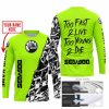 TOO FAST TO LIVE TOO YOUNG TO DIE - LIMITED EDITION - CUSTOM NAME - SEA DOO - NEON - JERSEY