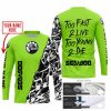 TOO FAST TO LIVE TOO YOUNG TO DIE - LIMITED EDITION - CUSTOM NAME - SEA DOO - GREEN 1 - JERSEY