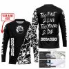 TOO FAST TO LIVE TOO YOUNG TO DIE - LIMITED EDITION - CUSTOM NAME - SEA DOO - BLACK - JERSEY