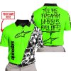 TILL THE FUCKIN FREAKIN TRAINING WHEEL FALL OFF - LIMITED EDITION - CUSTOM NAME - ALPINESTARS - GREEN - POLO SHIRT