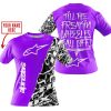TILL THE FUCKIN FREAKIN TRAINING WHEEL FALL OFF - LIMITED EDITION - CUSTOM NAME - ALPINESTARS - PURPLE - T-SHIRT