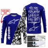 TILL THE FUCKIN FREAKIN TRAINING WHEEL FALL OFF - LIMITED EDITION - CUSTOM NAME - ALPINESTARS - NAVY - JERSEY