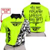 TILL THE FUCKIN FREAKIN TRAINING WHEEL FALL OFF - LIMITED EDITION - CUSTOM NAME - FLY RACING - NEON - POLO SHIRT