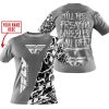 TILL THE FUCKIN FREAKIN TRAINING WHEEL FALL OFF - LIMITED EDITION - CUSTOM NAME - FLY RACING - GREY - T-SHIRT