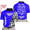 TILL THE FUCKIN FREAKIN TRAINING WHEEL FALL OFF - LIMITED EDITION - CUSTOM NAME - FLY RACING - BLUE - POLO SHIRT