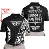 TILL THE FUCKIN FREAKIN TRAINING WHEEL FALL OFF - LIMITED EDITION - CUSTOM NAME - FLY RACING - BLACK - POLO SHIRT