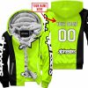 PREMIUM MX - CUSTOM NAME - ALPINESTARS - NEON - FLEECE ZIP HOODIE