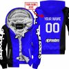 PREMIUM MX - CUSTOM NAME - ALPINESTARS - BLUE - FLEECE ZIP HOODIE