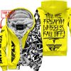 TILL THE FUCKIN FREAKIN TRAINING WHEEL FALL OFF - LIMITED EDITION - CUSTOM NAME - FLY RACING - YELLOW - FLEECE ZIP HOODIE