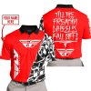 TILL THE FUCKIN FREAKIN TRAINING WHEEL FALL OFF - LIMITED EDITION - CUSTOM NAME - FLY RACING - RED - POLO SHIRT
