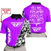 TILL THE FUCKIN FREAKIN TRAINING WHEEL FALL OFF - LIMITED EDITION - CUSTOM NAME - FLY RACING - PURPLE - POLO SHIRT