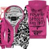 TILL THE FUCKIN FREAKIN TRAINING WHEEL FALL OFF - LIMITED EDITION - CUSTOM NAME - FLY RACING - PINK 1 - FLEECE ZIP HOODIE