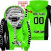 PREMIUM MX - CUSTOM NAME - CAN AM - GREEN - FLEECE ZIP HOODIE