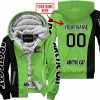 PREMIUM MX - CUSTOM NAME - ARCTIC CAT - GREEN - FLEECE ZIP HOODIE
