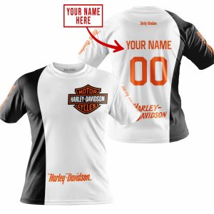 PREMIUM MX - CUSTOM NAME - HARLEY DAVIDSON - WHITE - T-SHIRT