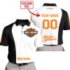 PREMIUM MX - CUSTOM NAME - HARLEY DAVIDSON - WHITE - POLO