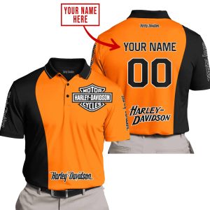 PREMIUM MX - CUSTOM NAME - HARLEY DAVIDSON - ORANGE - POLO