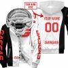 PREMIUM MX - CUSTOM NAME - GAS GAS - WHITE - FLEECE ZIP HOODIE