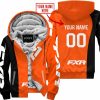 PREMIUM MX - CUSTOM NAME - FXR - ORANGE - FLEECE ZIP HOODIE