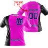 PREMIUM MX - CUSTOM NAME - HUSQVARNA - PINK - T-SHIRT