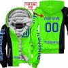 PREMIUM MX - CUSTOM NAME - HUSQVARNA - GREEN - FLEECE ZIP HOODIE