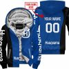 PREMIUM MX - CUSTOM NAME - HUSQVARNA - BLUE - FLEECE ZIP HOODIE