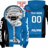 PREMIUM MX - CUSTOM NAME - POLARIS - BLUE - FLEECE ZIP HOODIE