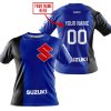 PREMIUM MX - CUSTOM NAME - SUZUKI - BLUE - T-SHIRT