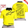 PREMIUM JUST FCKN GONNA SEND IT – CUSTOM NAME – ALPINESTARS - YELLOW - POLO SHIRT