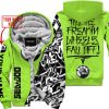 TILL THE FUCKIN FREAKIN TRAINING WHEEL FALL OFF - LIMITED EDITION - CUSTOM NAME - SEA DOO - GREEN 1 - FLEECE ZIP HOOODIE