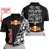 TILL THE FUCKIN FREAKIN TRAINING WHEEL FALL OFF - LIMITED EDITION - CUSTOM NAME - REDBULL - BLACK - POLO SHIRT
