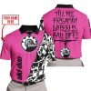 TILL THE FUCKIN FREAKIN TRAINING WHEEL FALL OFF - LIMITED EDITION - CUSTOM NAME - SKI DOO - PINK 1 - POLO SHIRT