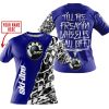 TILL THE FUCKIN FREAKIN TRAINING WHEEL FALL OFF - LIMITED EDITION - CUSTOM NAME - SKI DOO - NAVY - T-SHIRT
