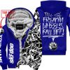 TILL THE FUCKIN FREAKIN TRAINING WHEEL FALL OFF - LIMITED EDITION - CUSTOM NAME - SKI DOO - NAVY - FLEECE ZIP HOOODIE