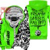 TILL THE FUCKIN FREAKIN TRAINING WHEEL FALL OFF - LIMITED EDITION - CUSTOM NAME - SKI DOO - GREEN - FLEECE ZIP HOOODIE